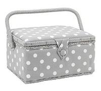 Motif tache boîte à couture blanc sur fond gris G