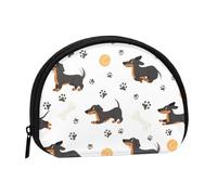Motif Teckel sans Couture, adorables Animaux de Compagnie, Petite Trousse de Rangement Amusante pour Serviettes hygiéniques et Maquillage, Porte-Monnaie pour Femme