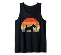 Motif Terrier écossais rétro - Silhouette Vintage pour Amoureux des Chiens Débardeur