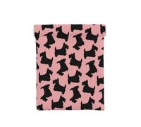 Motif Terrier écossais Rose Noir, Sac de Rangement pour Femmes, Portefeuille supérieur à Presser, Petit Porte-Monnaie, Pochette de Changement
