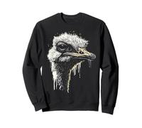 Motif tête d'animal d'autruche Mignon Kawaii Sweatshirt