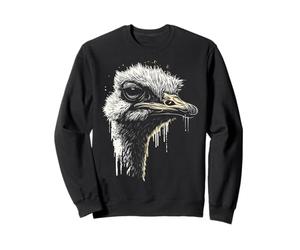 Motif tête d'animal d'autruche Mignon Kawaii Sweatshirt