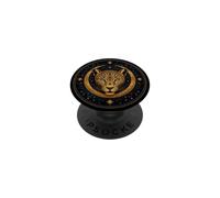 Motif tête de léopard céleste Croissant de Lune PopSockets PopGrip Adhésif