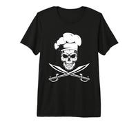 Motif tête de Mort Cool pour Un Cuisinier T-Shirt Haut de Gamme