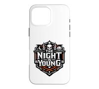 Motif tête de Mort effrayante d'halloween The Night is Young Coque pour iPhone 16 Pro Max