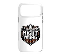 Motif tête de Mort effrayante d'halloween The Night is Young Coque pour iPhone 17 Pro Max