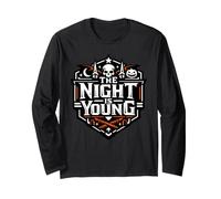 Motif tête de Mort effrayante d'halloween The Night is Young Manche Longue