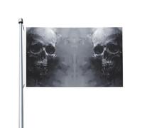 Motif tête de mort fantôme d'horreur - Pour intérieur et extérieur - Décorations de maison - Printemps été automne hiver drapeau double face