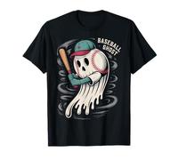 Motif tête de Mort fantôme Halloween Joueur de Baseball T-Shirt