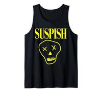 Motif tête de Mort suspecte drôle Dessin animé Effrayant Vrai Crime Débardeur