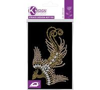 Motif thermocollant strass - 13,7 x 8,5 cm - Phoenix