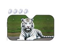 Motif Tigre Blanc Mignon Voiture Pare-Soleil Universelle Couverture Pare Brise avec Ventouses Voiture Housses De Soleils pour SUV Berlines Voitures 70x130cm