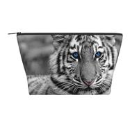 Motif Tigre Blanc, Trousse de Toilette Trousse de Maquillage Sac à cosmétiques Trousse de Toilette de Voyage Portable