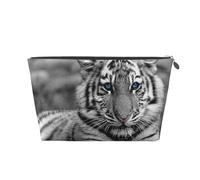 Motif Tigre Blanc, Trousse de Toilette Trousse de Maquillage Sac à cosmétiques Trousse de Toilette de Voyage Portable
