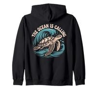 Motif Tortue de mer aventureuse pour Les Amoureux de l'océan Sweat à Capuche