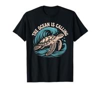 Motif Tortue de mer aventureuse pour Les Amoureux de l'océan T-Shirt