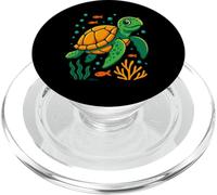 Motif Tortue de mer et océan PopSockets PopGrip pour MagSafe