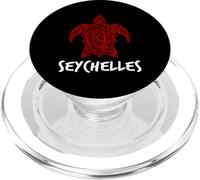 Motif Tortue des Seychelles Tribal océan île PopSockets PopGrip pour MagSafe