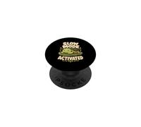 Motif Tortue Mode Lent activé PopSockets PopGrip Adhésif
