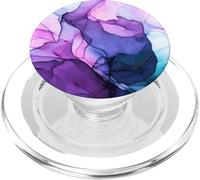 Motif tourbillon coloré abstrait à l'encre violette élégante PopSockets PopGrip pour MagSafe