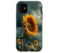 Motif Tournesol Audacieux avec Un Ciel de Mauvaise Humeur esthétique Coque pour iPhone 11