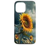 Motif Tournesol Audacieux avec Un Ciel de Mauvaise Humeur esthétique Coque pour iPhone 13 Pro Max