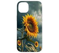 Motif Tournesol Audacieux avec Un Ciel de Mauvaise Humeur esthétique Coque pour iPhone 14 Plus
