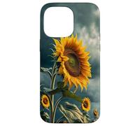 Motif Tournesol Audacieux avec Un Ciel de Mauvaise Humeur esthétique Coque pour iPhone 14 Pro Max