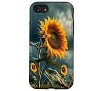 Motif Tournesol Audacieux avec Un Ciel de Mauvaise Humeur esthétique Coque pour iPhone SE (2020) / 7/8