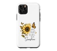 Motif Tournesol et Papillon avec Citation « Be The Sunshine » Coque pour iPhone 11 Pro