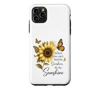 Motif Tournesol et Papillon avec Citation « Be The Sunshine » Coque pour iPhone 11 Pro Max