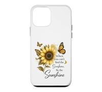 Motif Tournesol et Papillon avec Citation « Be The Sunshine » Coque pour iPhone 12 Mini