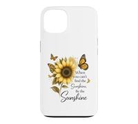 Motif Tournesol et Papillon avec Citation « Be The Sunshine » Coque pour iPhone 13