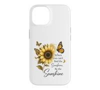Motif Tournesol et Papillon avec Citation « Be The Sunshine » Coque pour iPhone 14