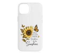 Motif Tournesol et Papillon avec Citation « Be The Sunshine » Coque pour iPhone 14 Plus