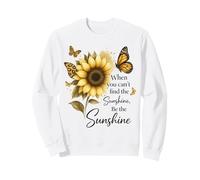 Motif Tournesol et Papillon avec Citation « Be The Sunshine » Sweatshirt