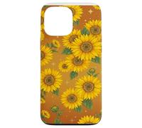 Motif Tournesol Orange brûlé en Terre Cuite Coque pour iPhone 13 Pro Max
