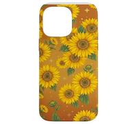 Motif Tournesol Orange brûlé en Terre Cuite Coque pour iPhone 14 Pro Max