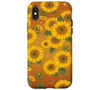 Motif Tournesol Orange brûlé en Terre Cuite Coque pour iPhone X/XS