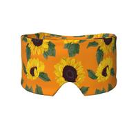 Motif tournesol sans couture,Masque pour les yeux bloquant la lumière Cache-yeux et cache-oreilles pour le sommeil