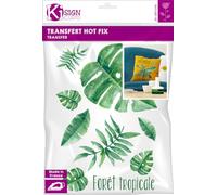 Motif transfert thermocollant A4 - Hot fix Feuilles tropicales