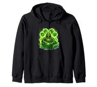 Motif trèfle émeraude et Esprit Guerrier Sweat à Capuche