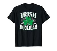 Motif trèfle Irlandais Hooligan Vieilli pour Les Tons foncés T-Shirt Graphique avec Valeur