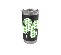 Motif trèfle porte-bonheur Irish Pride St Patrick Gobelet isotherme en acier inoxydable double paroi