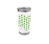 Motif trèfle porte-bonheur Irish Pride St Patrick Gobelet isotherme en acier inoxydable double paroi