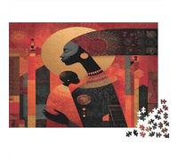 Motif Tribal Africain : mère et Enfant Cadeau Unique Décoration Intérieure Jeu Éducatif Challenge Toy Adultes & Enfants des 14 Ans 70x50cm/1000pcs