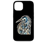 Motif Tribal Bleu héron et Oiseau de mer Coque pour iPhone 13
