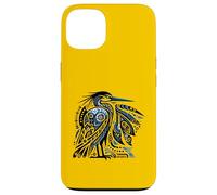 Motif Tribal Bleu héron et Oiseau de mer Coque pour iPhone 13