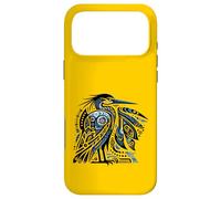 Motif Tribal Bleu héron et Oiseau de mer Coque pour iPhone 17 Pro Max