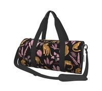 Motif Tropical léopard, Sac de Voyage de Grande capacité, Sac à Main Rond, Sac de Voyage de Sport, fourre-Tout, Sac de Fitness